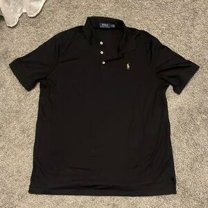 olo Ralph Lauren Men's Black Polo-shirts Size Large